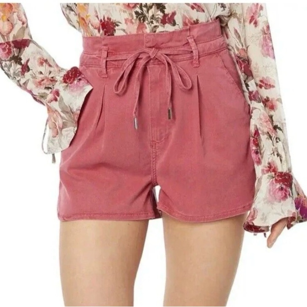 Paige Harlie Paper Bag Shorts, 28, Sweet Rose